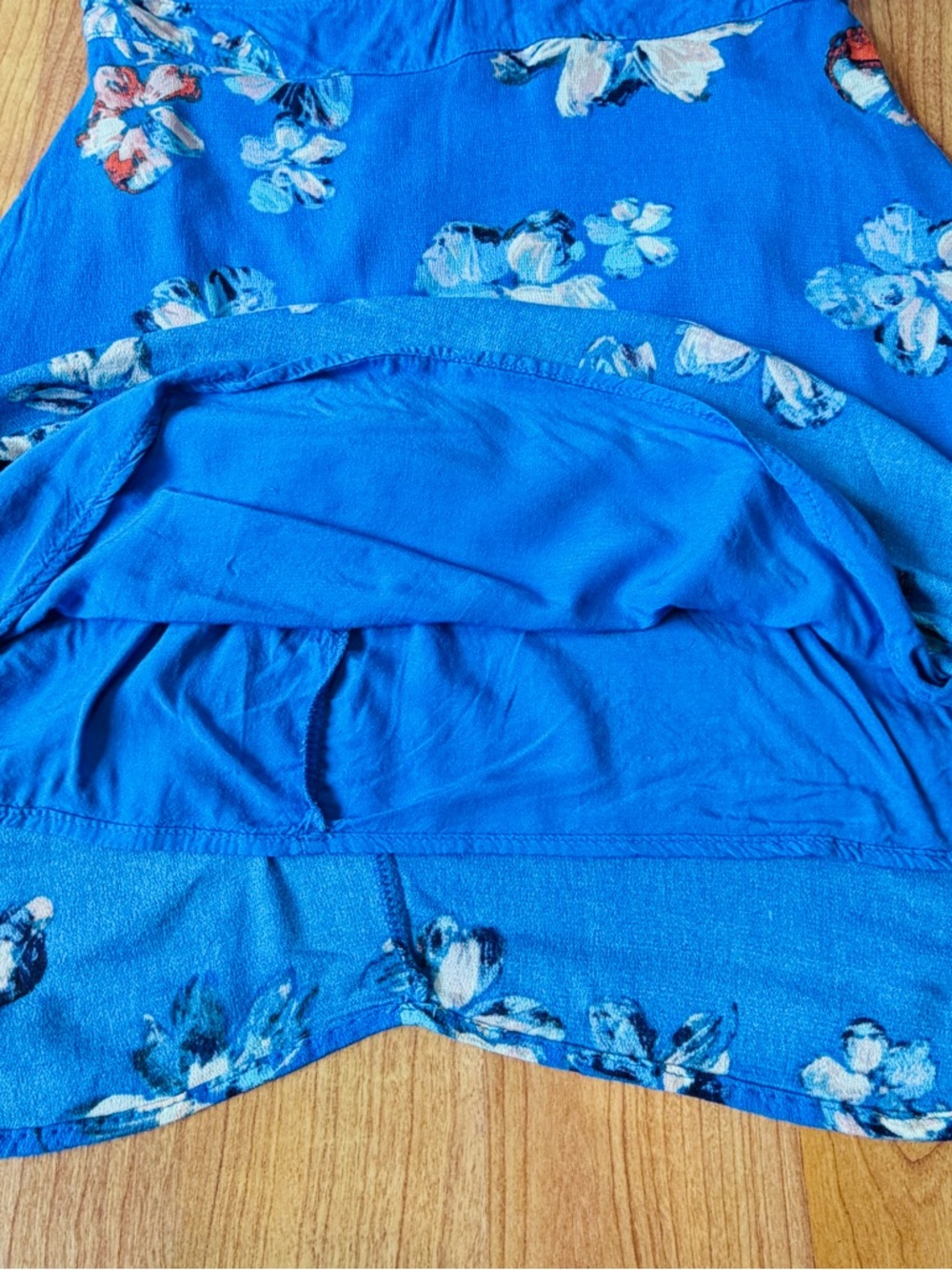 Lulus Women’s Bloomin' Love Blue Floral Pattern Skater Dress Size M - Picture 8 of 12